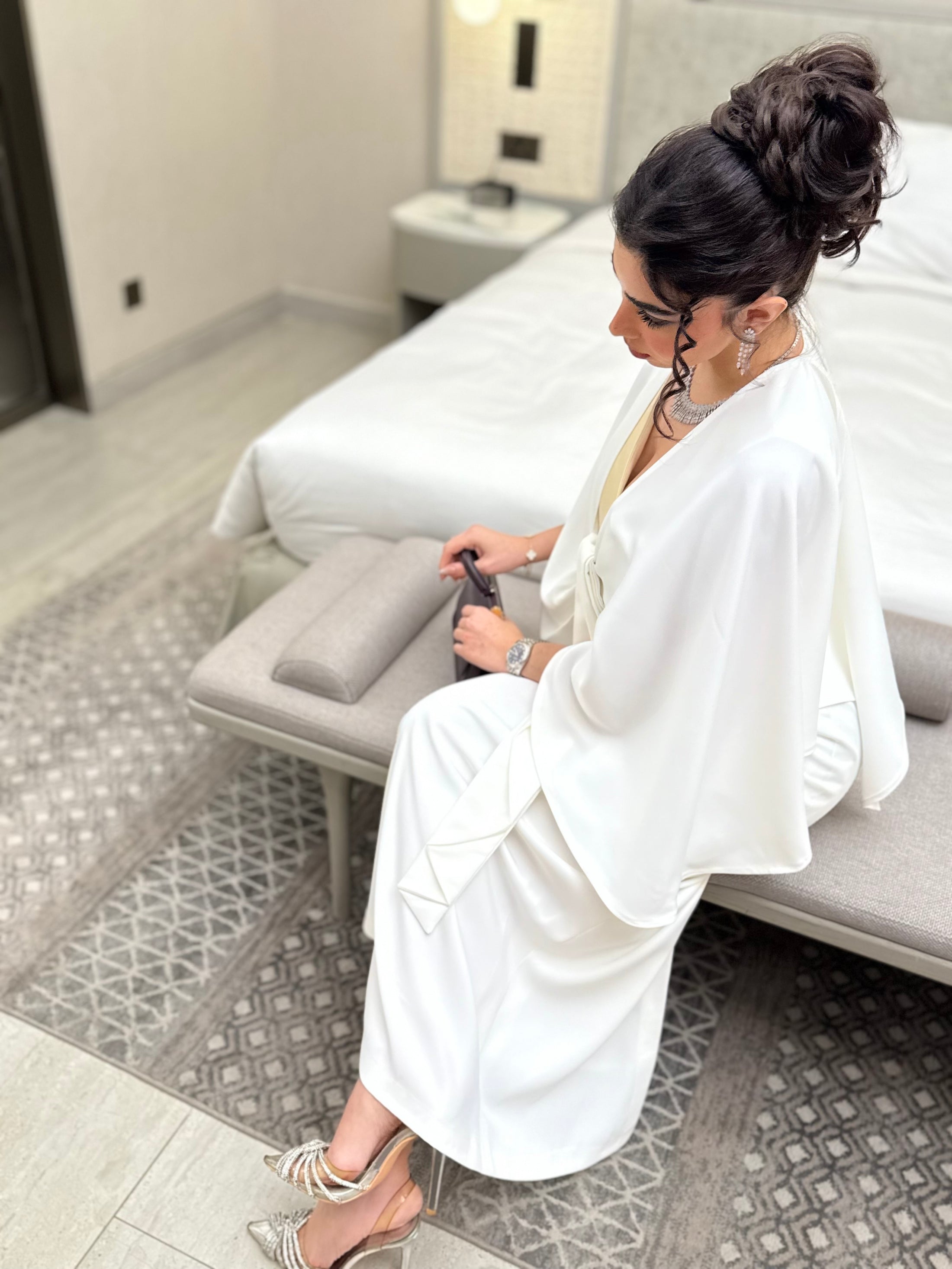 Aura Two-Tone Crepe Dress | ML-TCF02